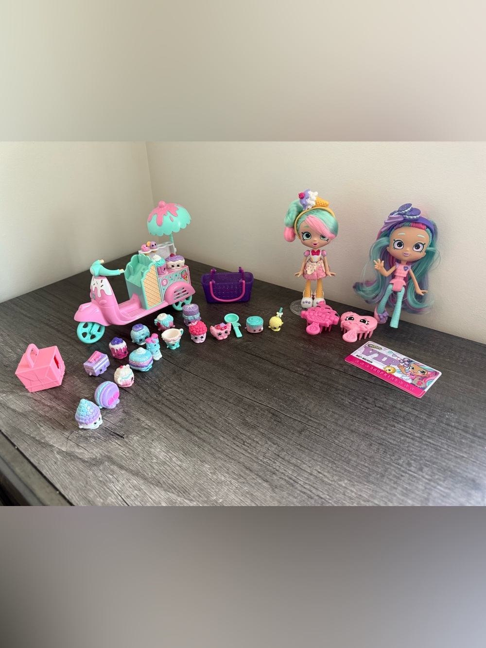 🍦 Cute Shopkins Doll & Scooter Playset Lot! 🍦